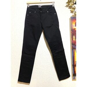 Barbour International women Vision Jeans Black Paneled Moto Slim Pants 8